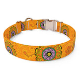 Folk Flowers Sterling Premium Dog Collar